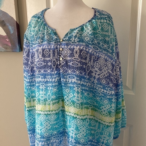 Catherines 2X shirt blue lightweight - Picture 3 of 11